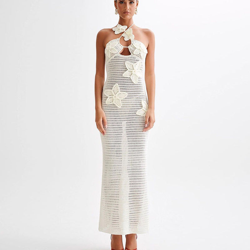 Robe Slim Étoilée – Halter & Nuit d’Été ✨
