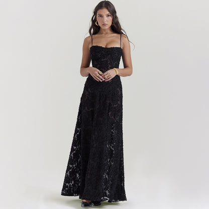 Robe Dentelle – Épure d’Été & Élégance Nocturne🖤