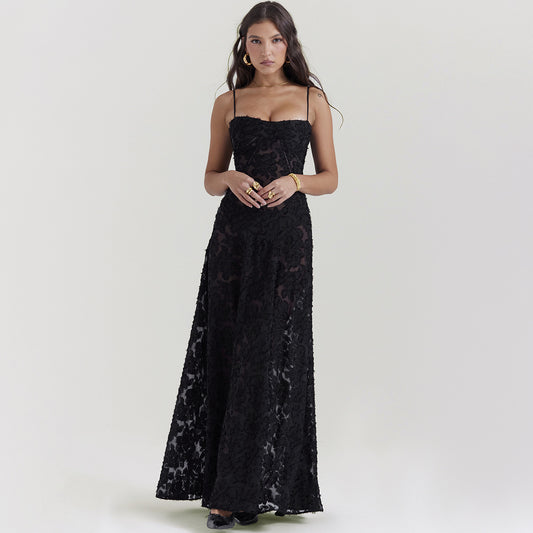 Robe Dentelle – Épure d’Été & Élégance Nocturne🖤