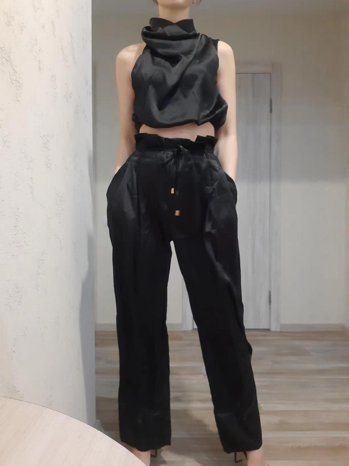 Ensemble Chic – Haut Stylé & Pantalon Fluide Bohème🌸 ️