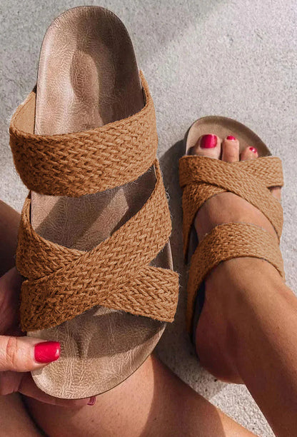 Sandales Tressées – Terre Bohème & Marche Naturelle 🌾