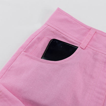 Ensemble Bohème – Top & Pantalon Large Coton-Lin Libre💖