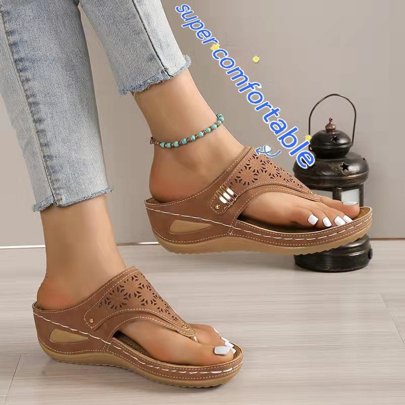 Sandales Compensées – Allure Romaine & Soleil Éternel☀️