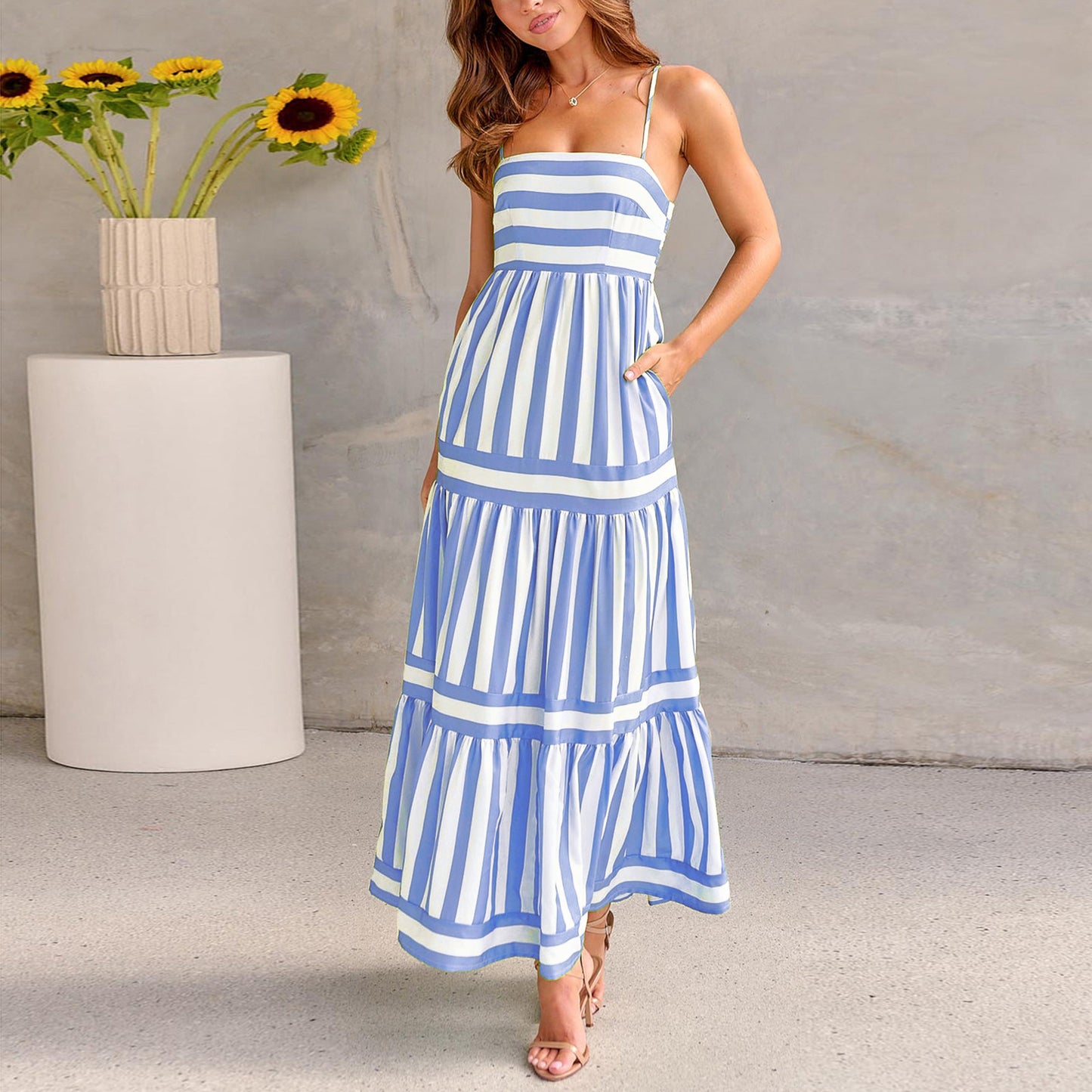 Robe Bretelles à Poches – Esprit Plage & Douceur Vagabonde💙