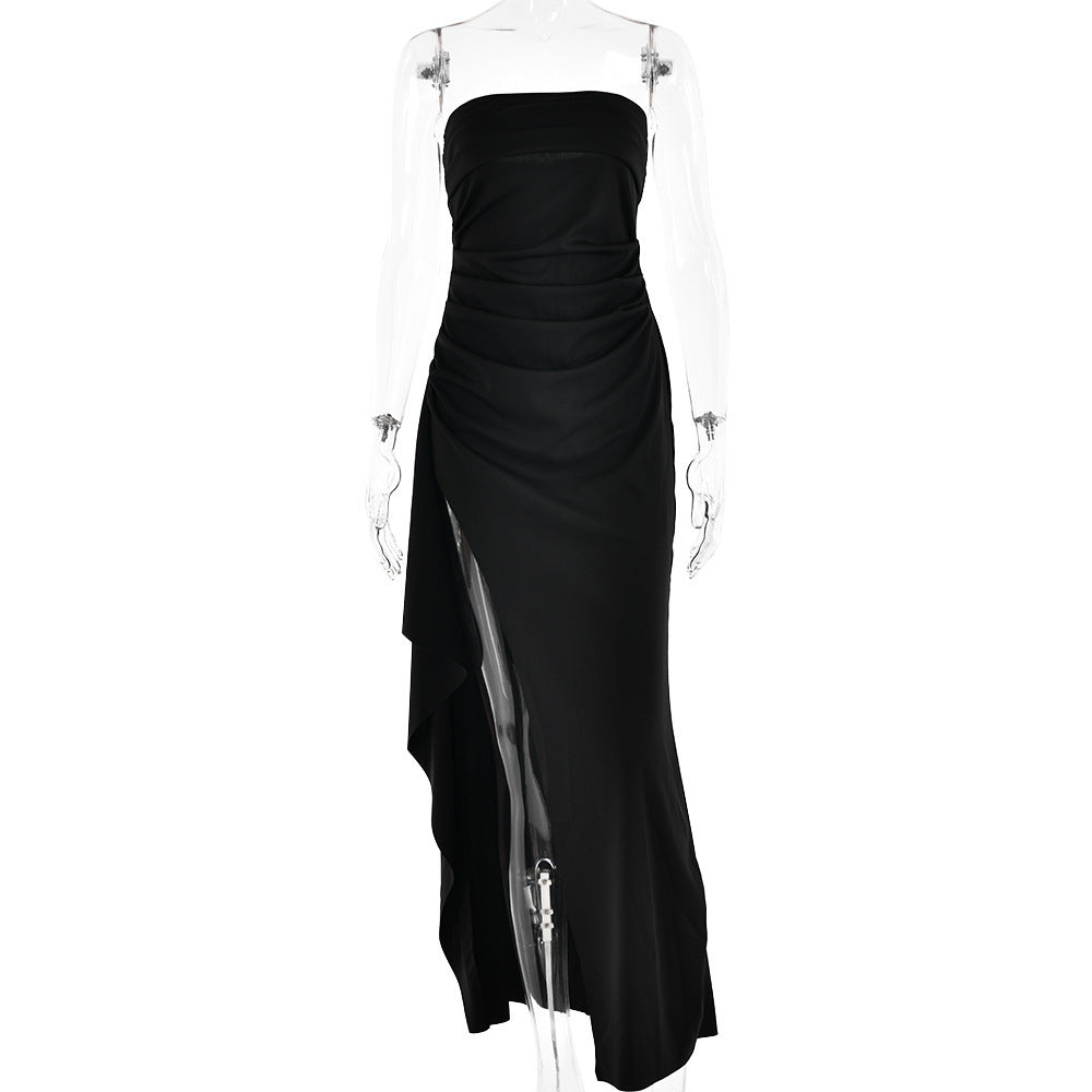 Robe Bustier – Fente Élégante & Été Enchanté🖤