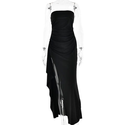 Robe Bustier – Fente Élégante & Été Enchanté🖤