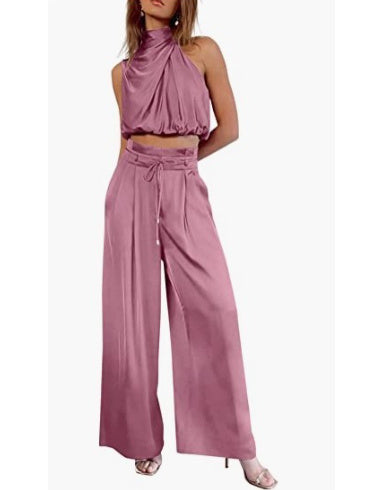 Ensemble Chic – Haut Stylé & Pantalon Fluide Bohème🌸 ️