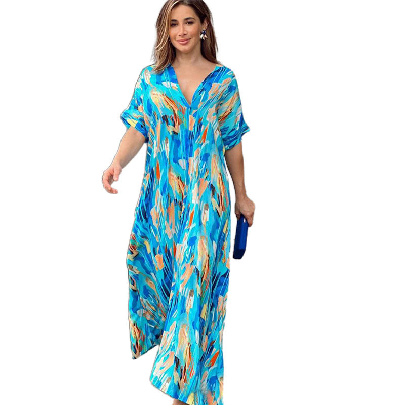 Robe Peinte – Éclats d’Art & Balancement Libre🌸