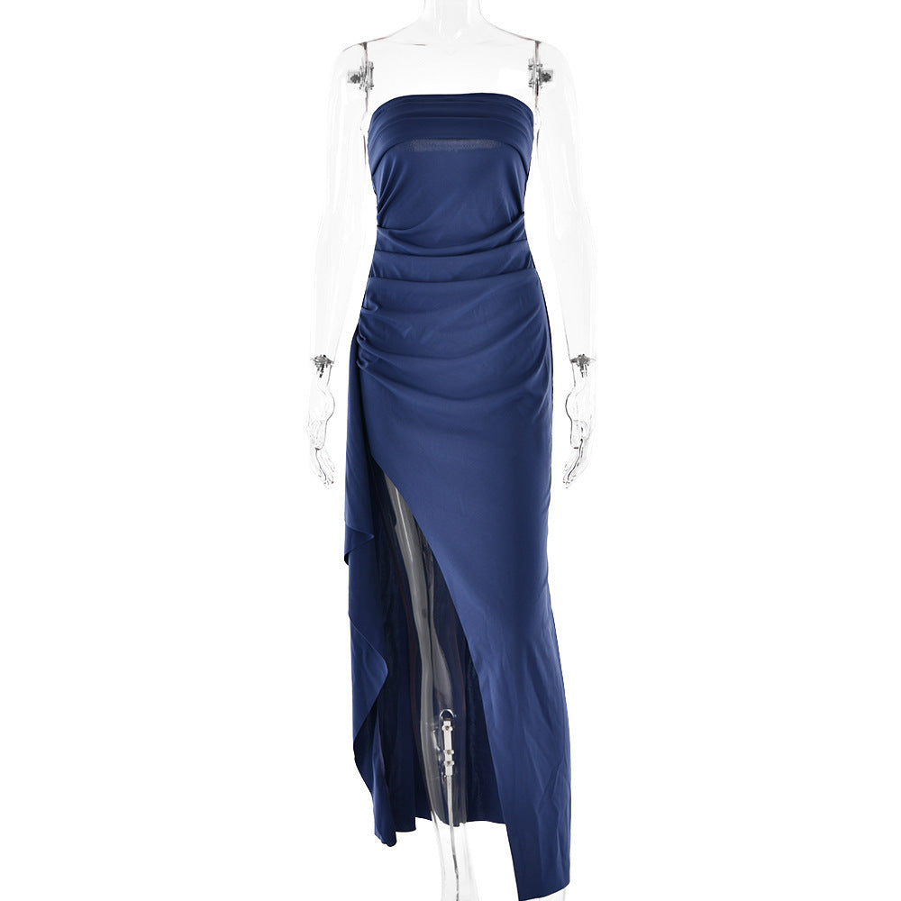 Robe Bustier – Fente Élégante & Été Enchanté🖤