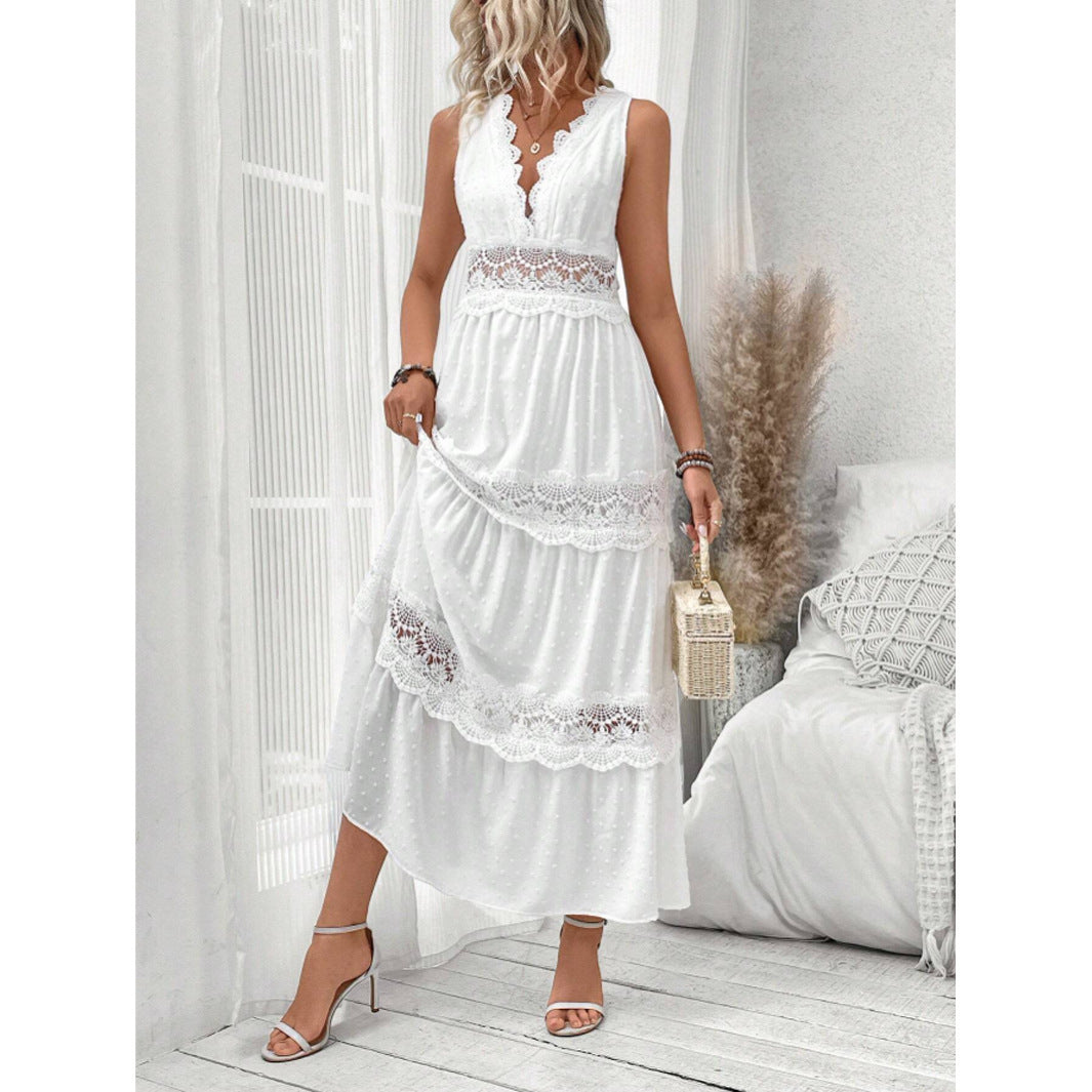 Robe Dentelle – Décolleté V & Élégance Éternelle🌹