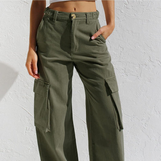 Pantalon Denim – Poches & Liberté Décontractée☀️