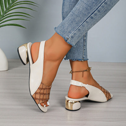 Sandales Bureau Bold – Talon Bloc & Motif Qui Claque👠