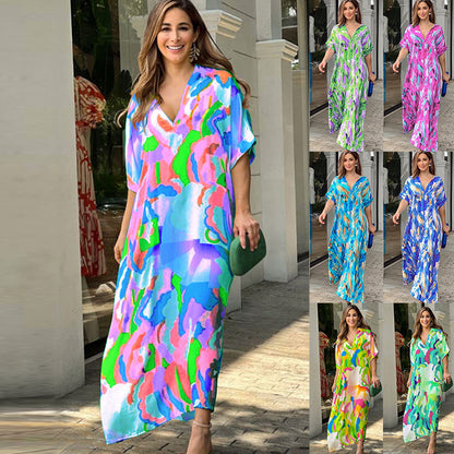 Robe Peinte – Éclats d’Art & Balancement Libre🌸