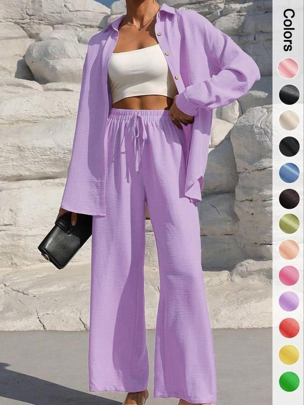 Ensemble Chemise & Pantalon – Élégance Moderne & Charme Intemporel💖