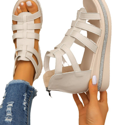 Sandales Compensées – Éclat d’Été & Glamour Cristallin🌟