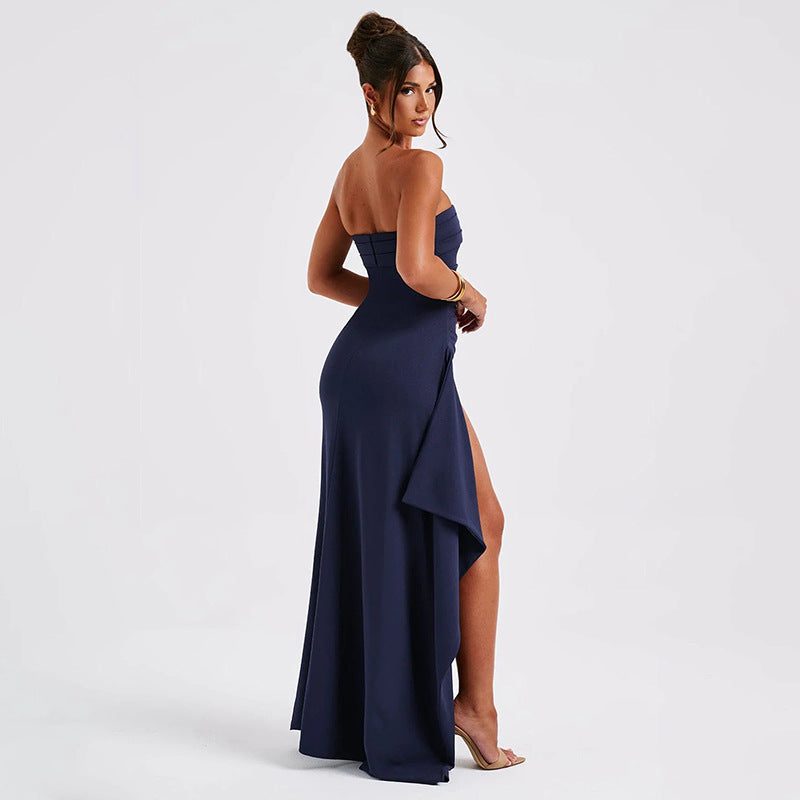 Robe Bustier – Fente Élégante & Été Enchanté🖤