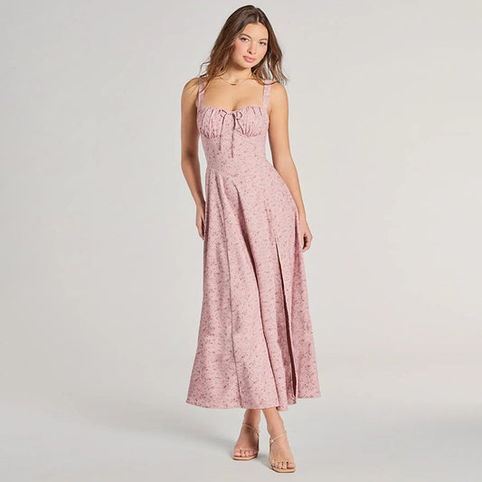 Robe Fleurie – Dos Nu Envoûtant & Allure Éclatante⭐️