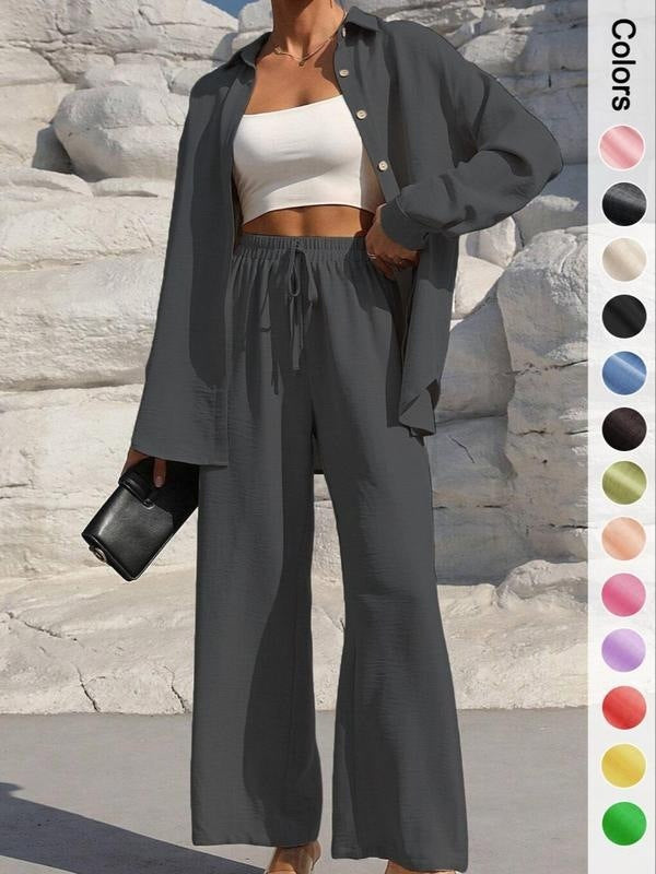 Ensemble Chemise & Pantalon – Élégance Moderne & Charme Intemporel💖