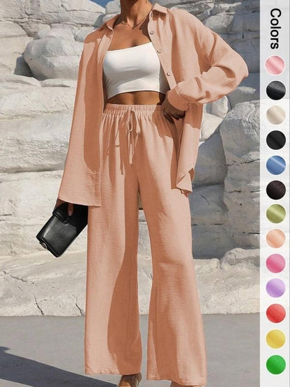 Ensemble Chemise & Pantalon – Élégance Moderne & Charme Intemporel💖
