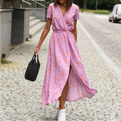 Robe de Plage – Fleurs Solaires & Esprit Bohème🌸