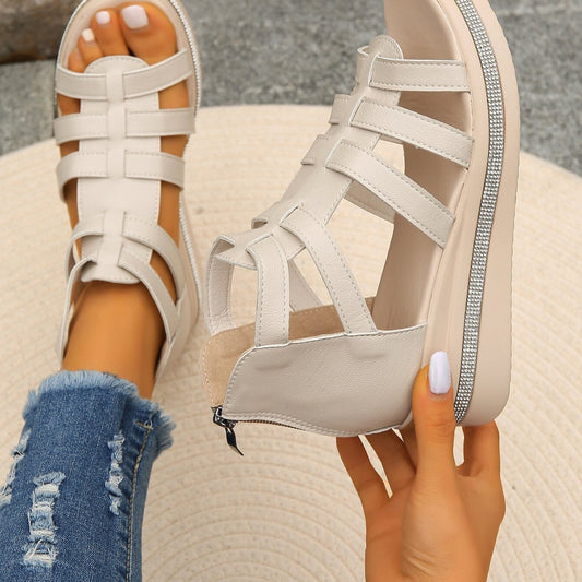 Sandales Compensées – Éclat d’Été & Glamour Cristallin🌟