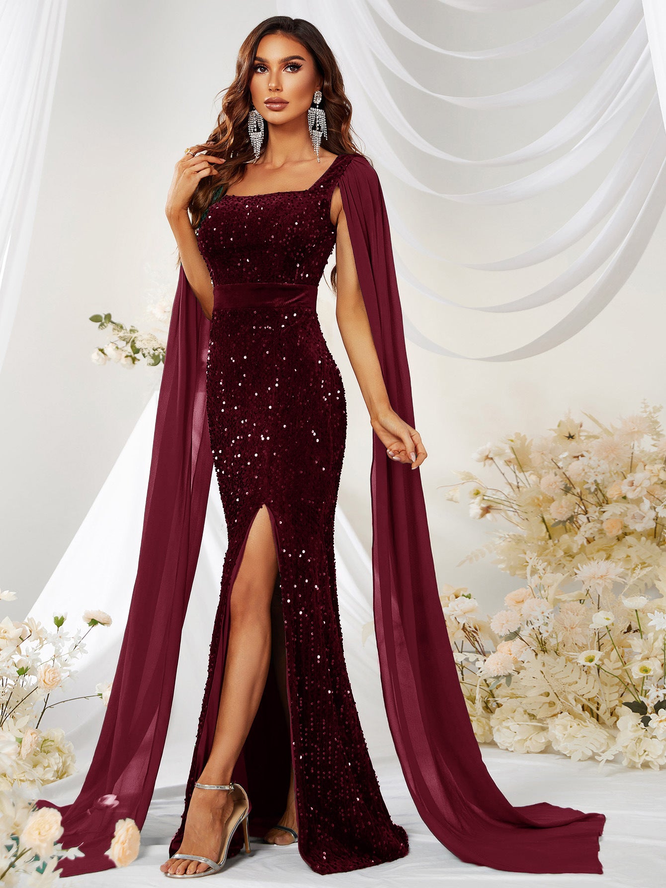 Robe Sirène – Paillettes Dansantes & Liberté Étincelante💖