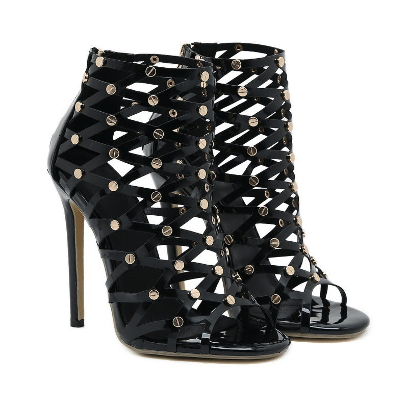 Bottines Sandales – Talons Sculptés & Audace Bohème🌙