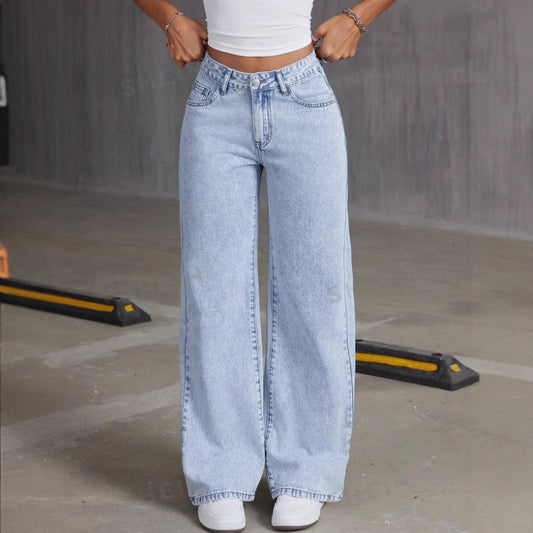 Pantalon Denim – Poches & Liberté Décontractée ✨