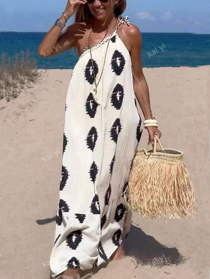 Robe Bohème – Décolleté Noué & Esprit Vagabond 🌞