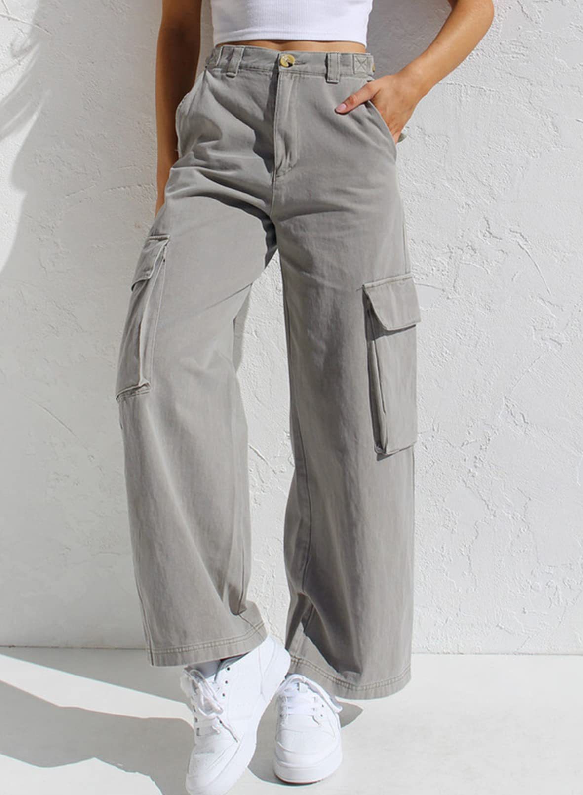 Pantalon Denim – Poches & Liberté Décontractée☀️
