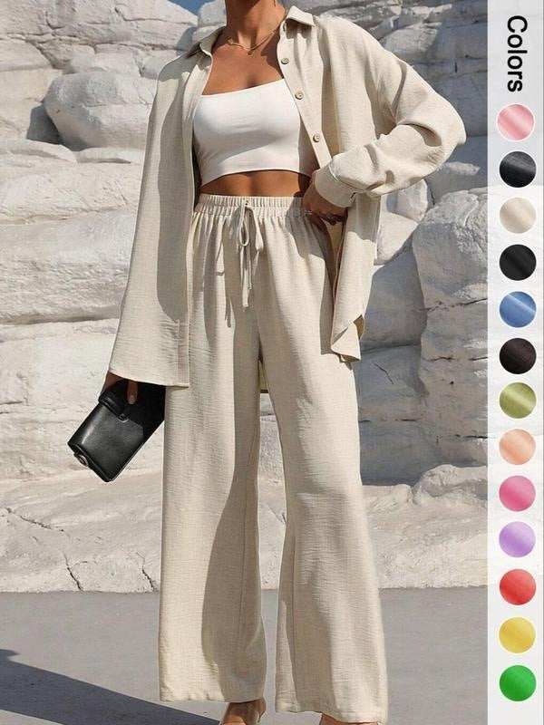 Ensemble Chemise & Pantalon – Élégance Moderne & Charme Intemporel💖