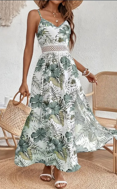Robe Maxi Fleurie – Fentes Élégantes & Liberté d’Été🌅