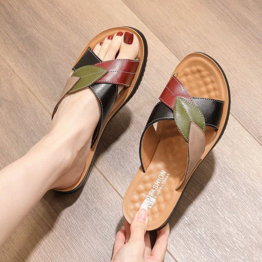 ️ Sandales Douceur – Cuir Nu & Été Sans Effort🕊️