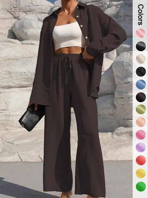 Ensemble Chemise & Pantalon – Élégance Moderne & Charme Intemporel💖