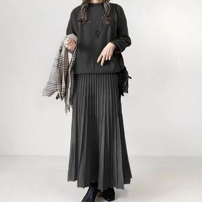 Ensemble Plissé – Élégance Longues Manches & Flow Urbain💖