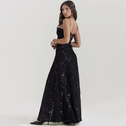 Robe Dentelle – Épure d’Été & Élégance Nocturne🖤