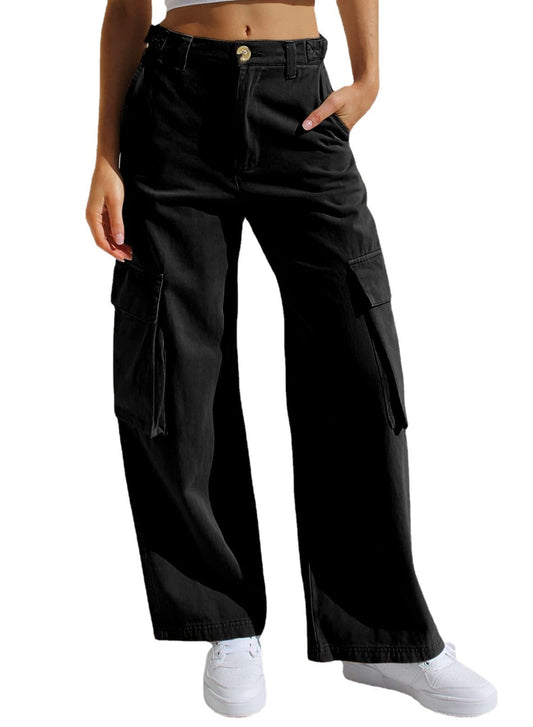 Pantalon Denim – Poches & Liberté Décontractée☀️