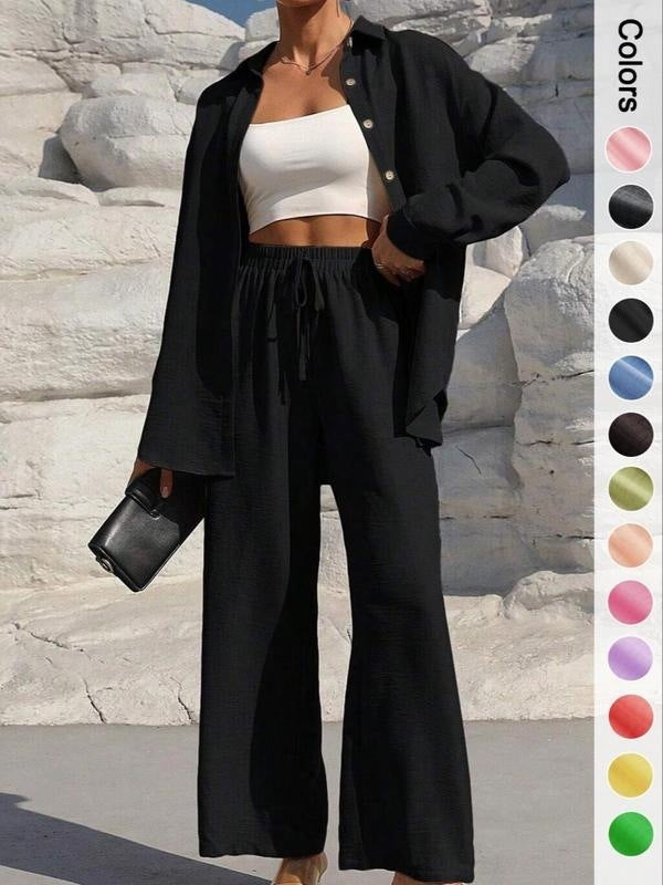 Ensemble Chemise & Pantalon – Élégance Moderne & Charme Intemporel💖