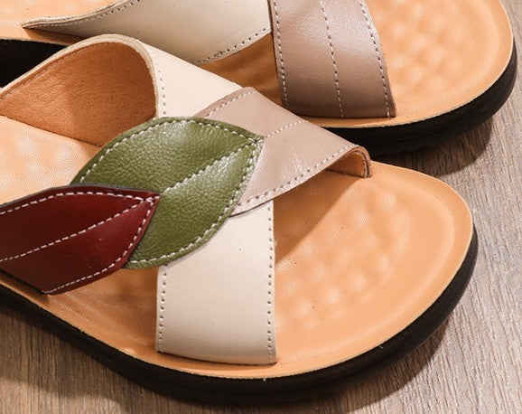 ️ Sandales Douceur – Cuir Nu & Été Sans Effort🕊️