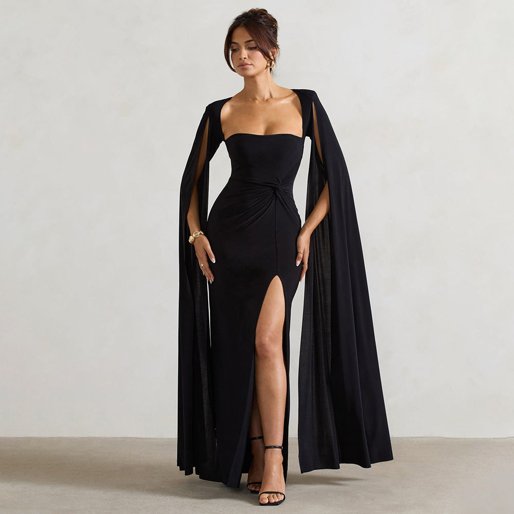 Robe Col Carré – Fente Élégante & Liberté d’Été🍹