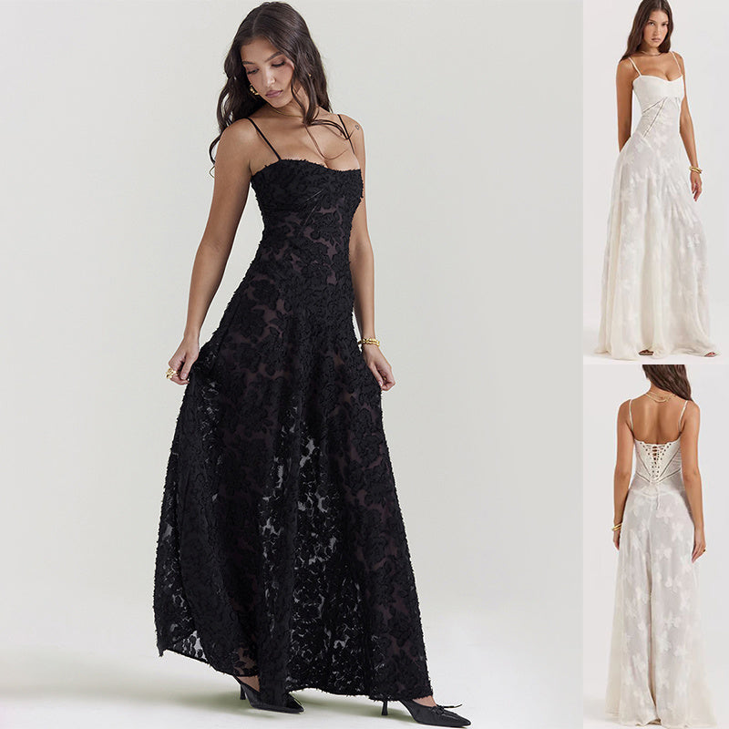 Robe Dentelle – Épure d’Été & Élégance Nocturne🖤