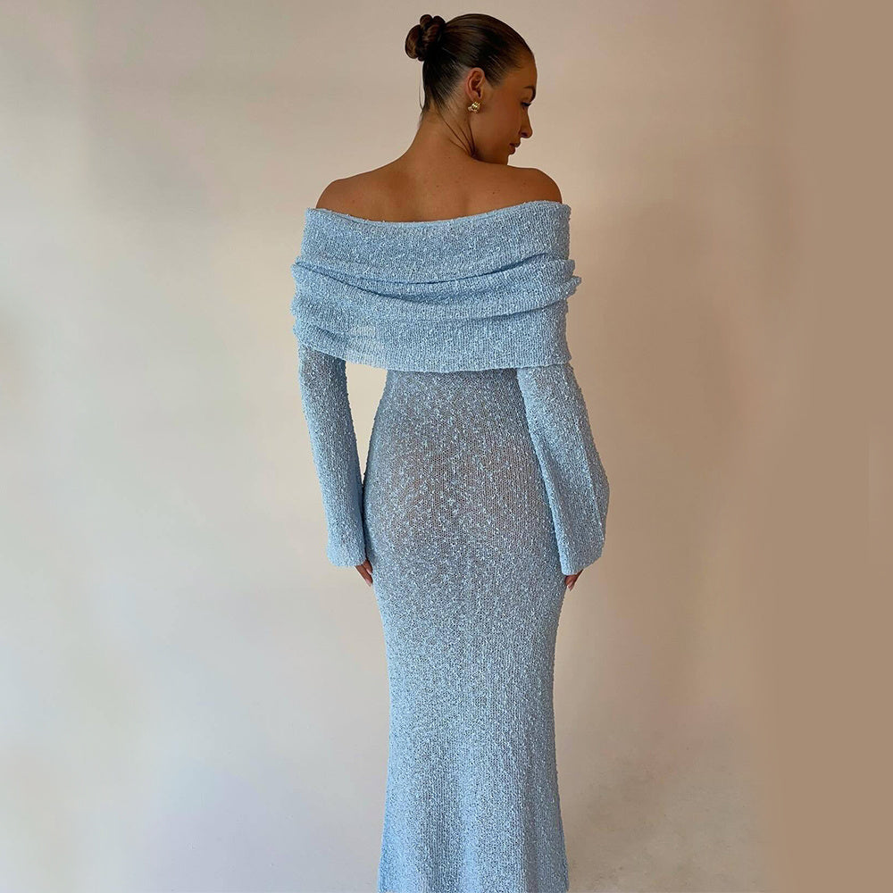 Robe Épaules Nues – Maille Sexy & Escapade Bohème🔥