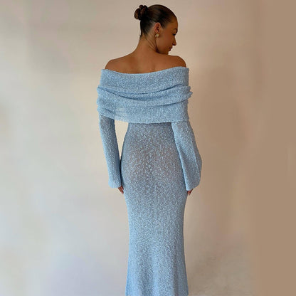 Robe Épaules Nues – Maille Sexy & Escapade Bohème🔥