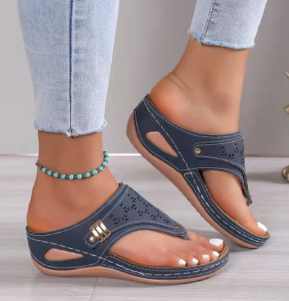 Sandales Compensées – Allure Romaine & Soleil Éternel☀️