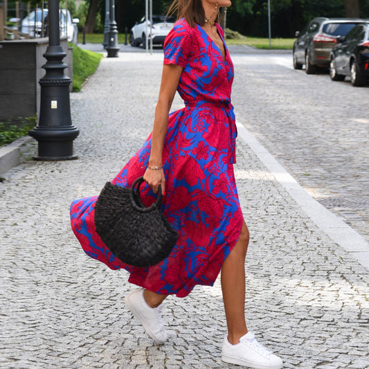 Robe de Plage – Fleurs Solaires & Esprit Bohème🌸