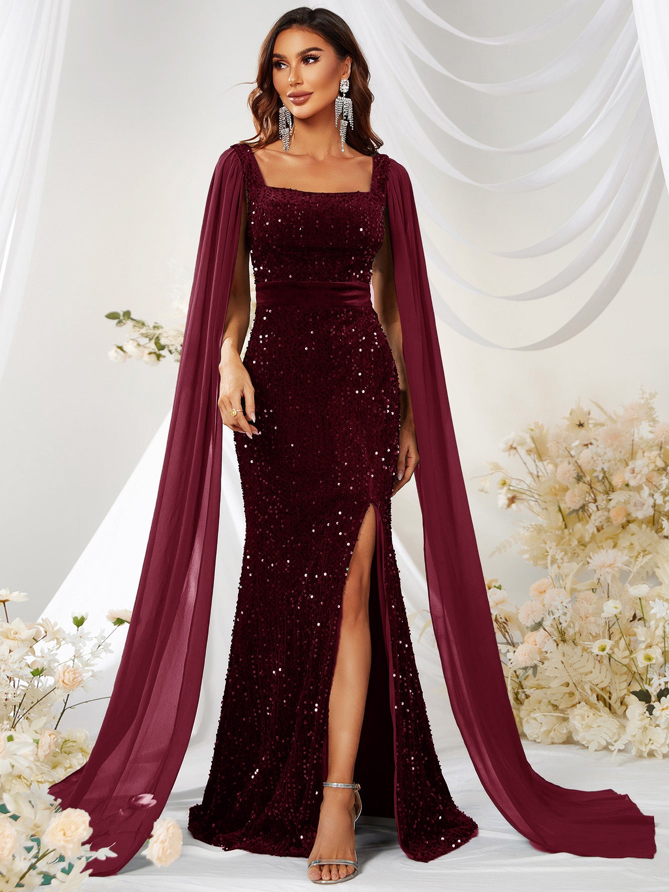 Robe Sirène – Paillettes Dansantes & Liberté Étincelante💖