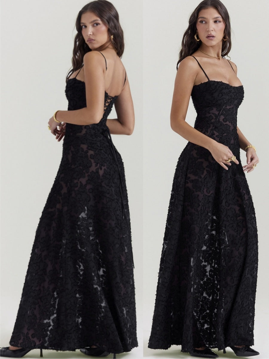 Robe Dentelle – Épure d’Été & Élégance Nocturne🖤