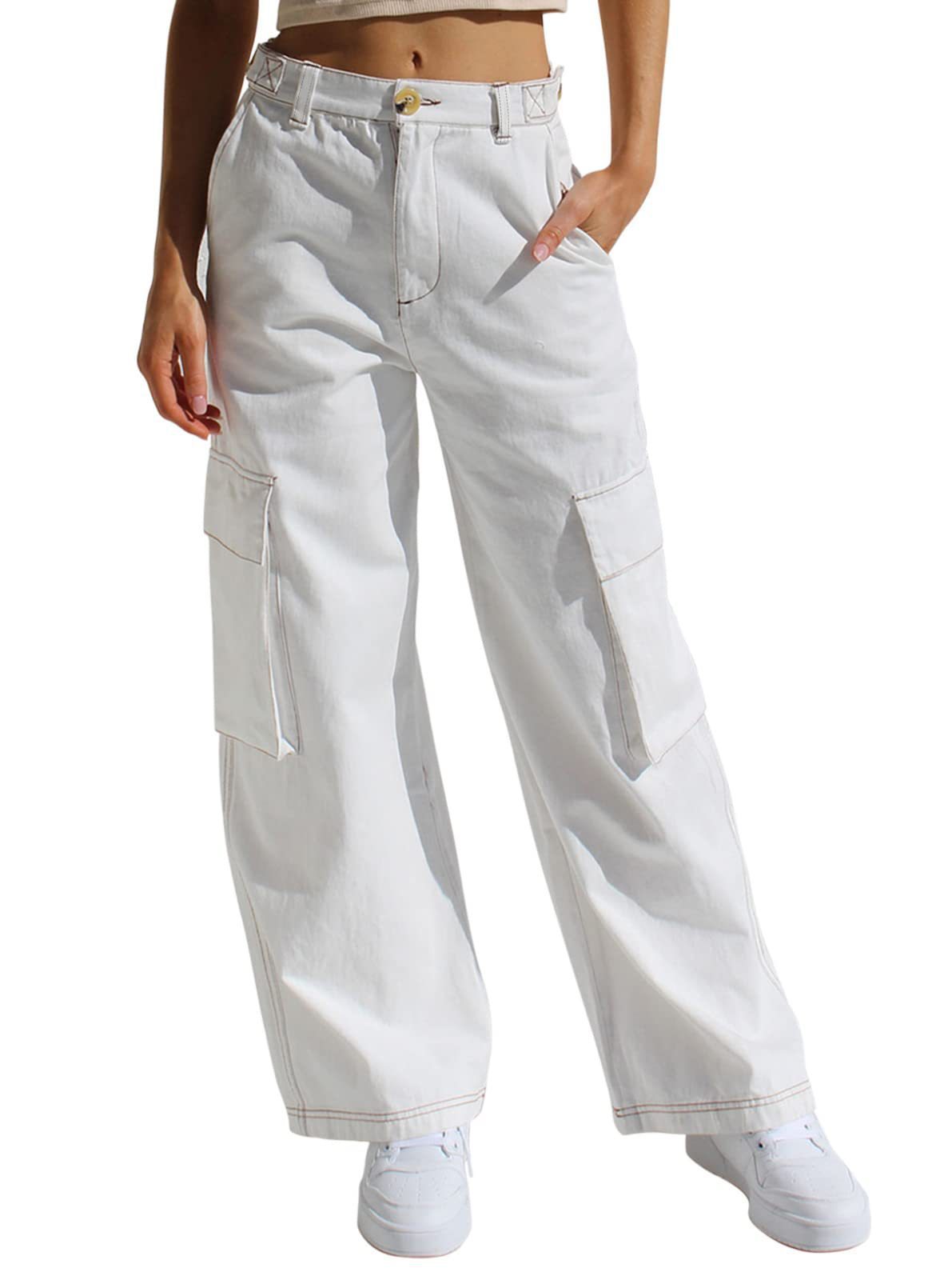 Pantalon Denim – Poches & Liberté Décontractée☀️