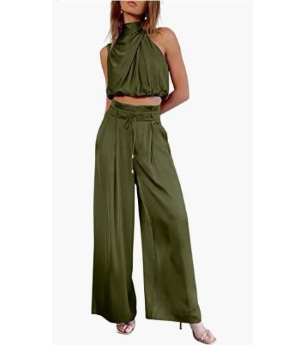 Ensemble Chic – Haut Stylé & Pantalon Fluide Bohème🌸 ️